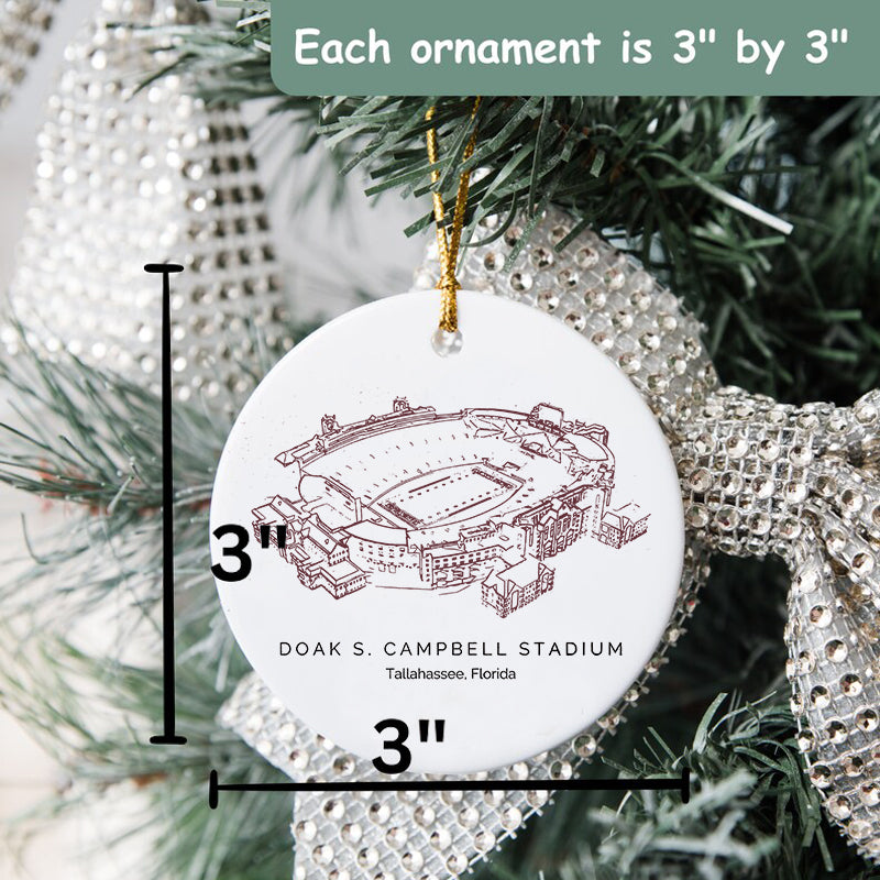 Doak Campbell Stadium - Florida State Seminoles football, College Football Ceramic Christmas Ornament