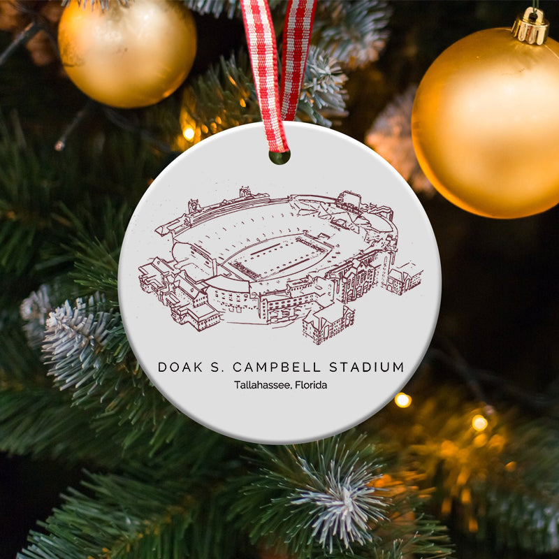 Doak Campbell Stadium - Florida State Seminoles football, College Football Ceramic Christmas Ornament