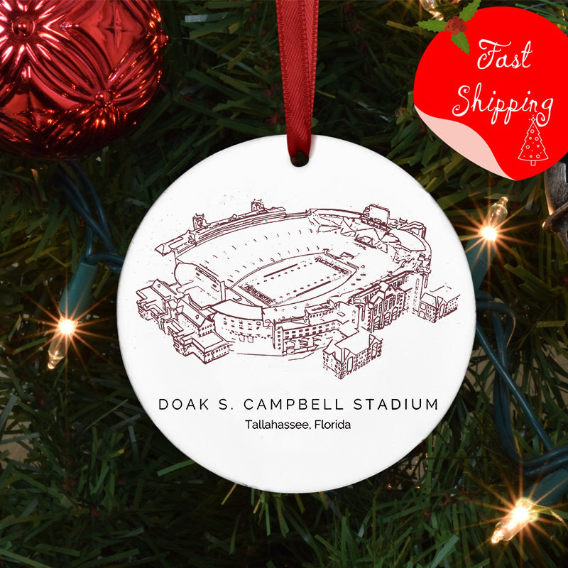 Doak Campbell Stadium - Florida State Seminoles football, College Football Ceramic Christmas Ornament