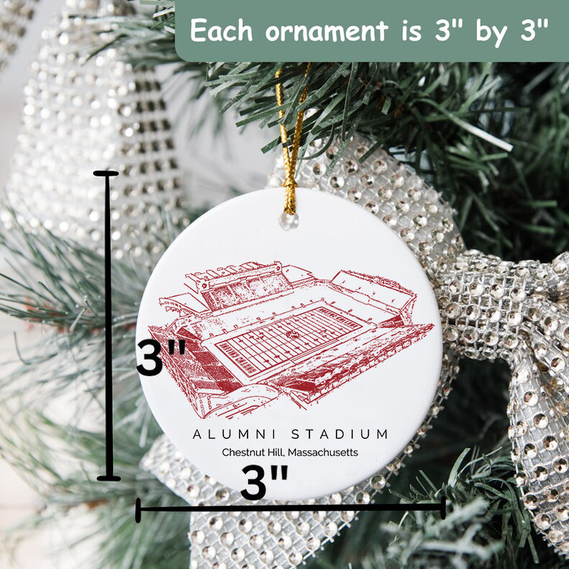 Alumni Stadium - Boston College Eagles football,College Football Ceramic Christmas Ornament