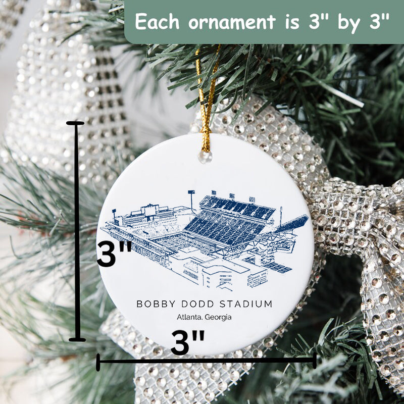 Bobby Dodd Stadium - Georgia Tech Yellow Jackets football,College Football Ceramic Christmas Ornament