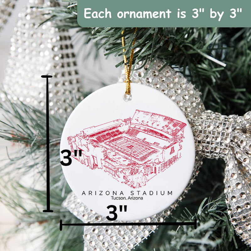 Arizona Stadium - Arizona Wildcats football,College Football Ceramic Christmas Ornament