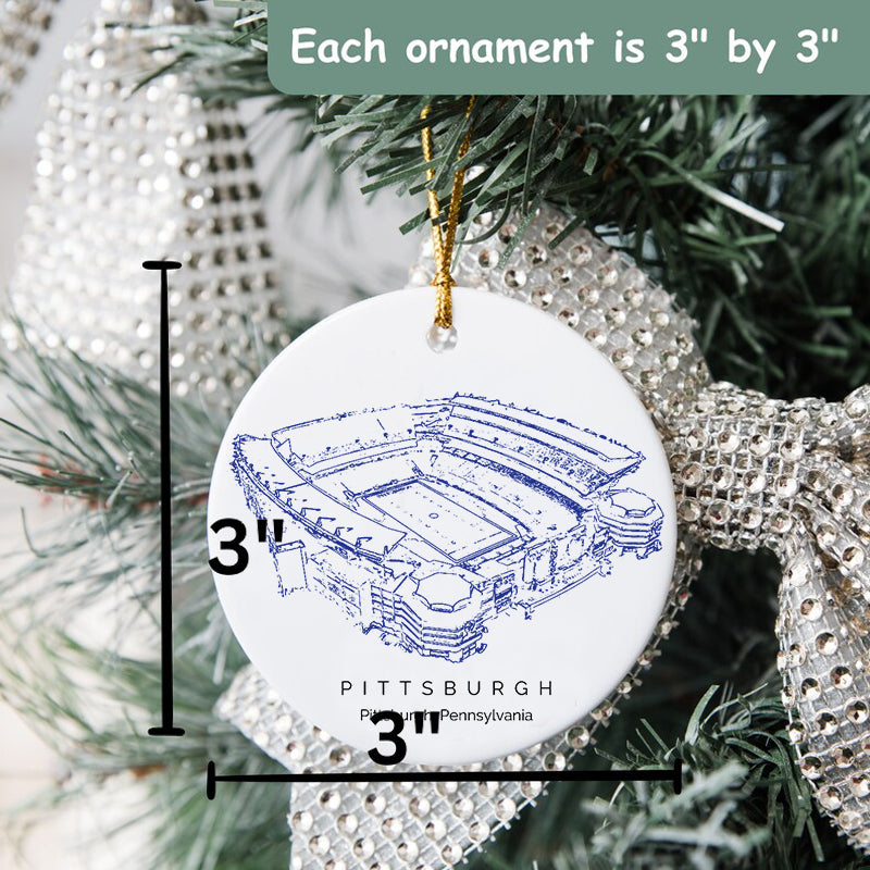 Acrisure Stadium - Pittsburgh Panthers football,College Football Ceramic Christmas Ornament
