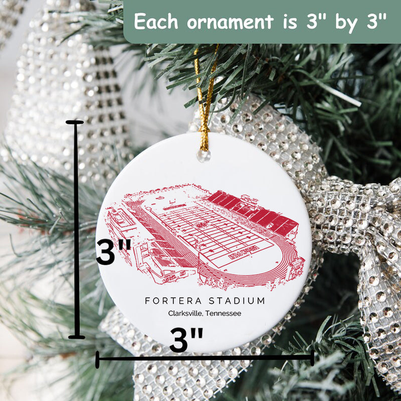 Fortera Stadium - Austin Peay Governors football,College Football Ceramic Christmas Ornament