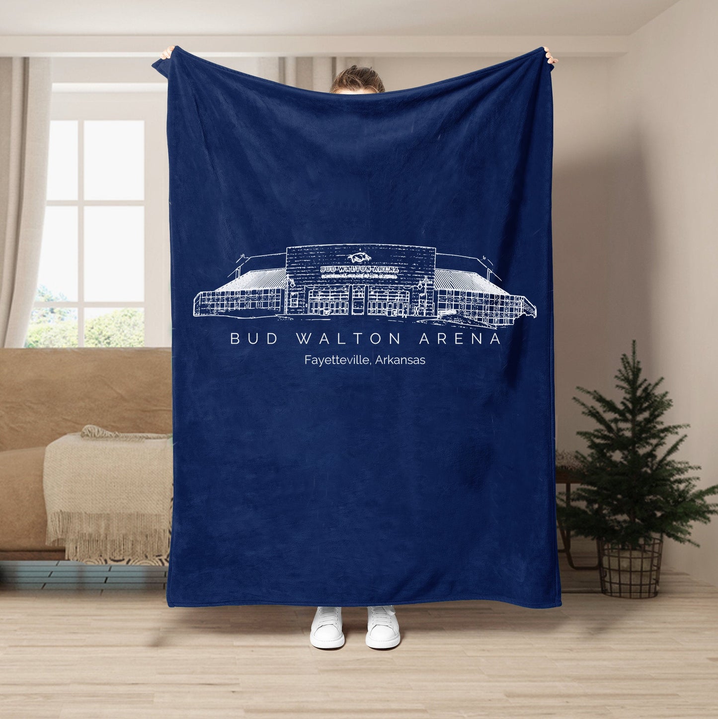 Bud Walton Arena Stadium - Arkansas Razorbacks football,College Football Blanket