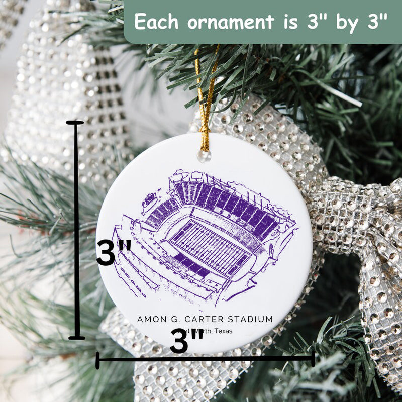 Amon G. Carter Stadium - TCU Horned Frogs football,College Football Ceramic Christmas Ornament