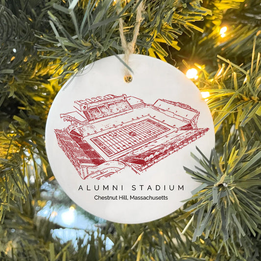 Alumni Stadium - Boston College Eagles football,College Football Ceramic Christmas Ornament