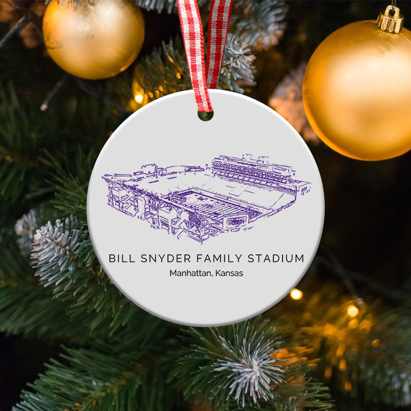 Bill Snyder Family Stadium - Kansas State Wildcats football, College Football Ceramic Christmas Ornament