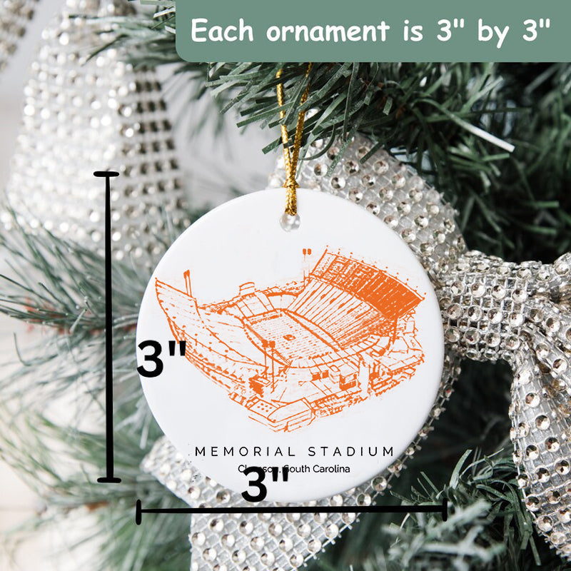 Memorial Stadium (Clemson) - Clemson Tigers football,College Football Ceramic Christmas Ornament