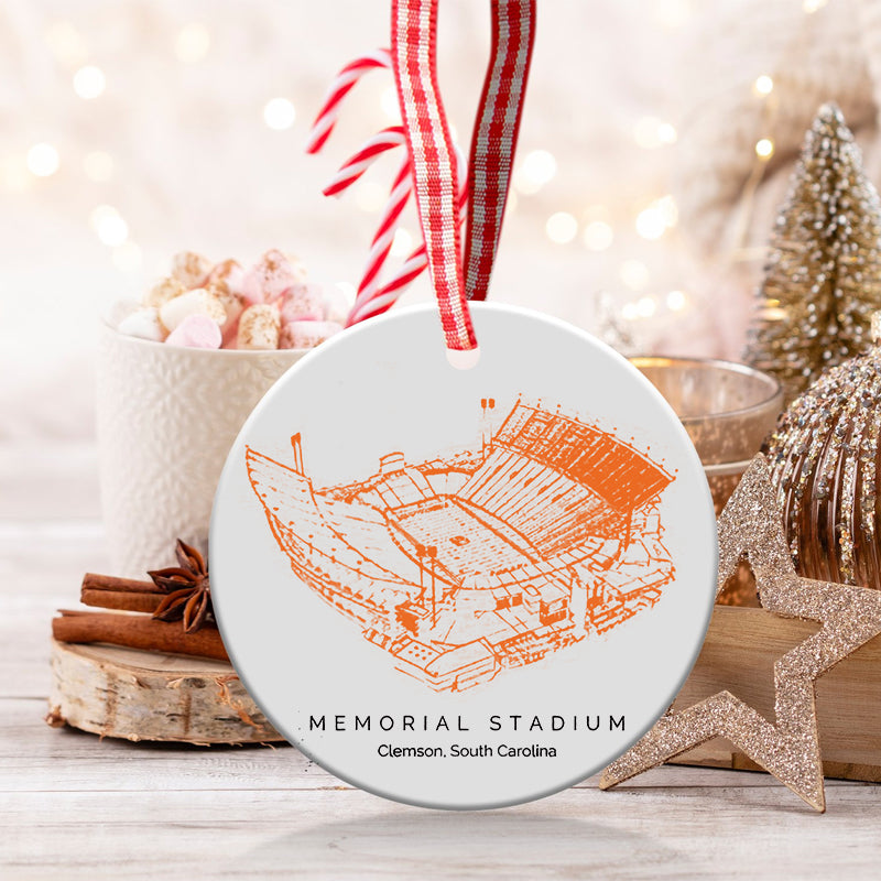 Memorial Stadium (Clemson) - Clemson Tigers football,College Football Ceramic Christmas Ornament
