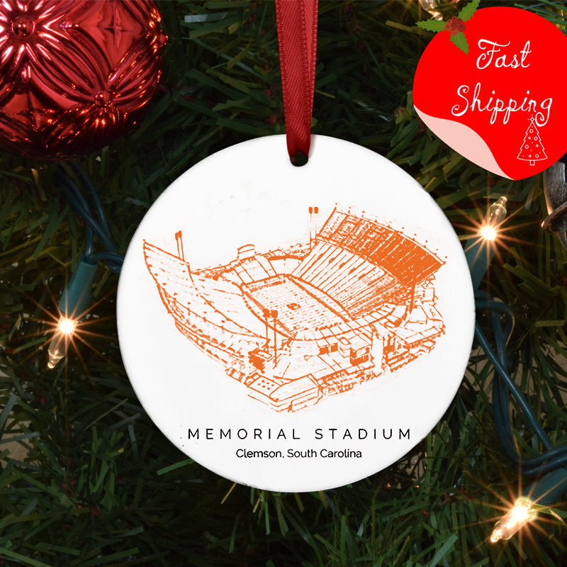 Memorial Stadium (Clemson) - Clemson Tigers football,College Football Ceramic Christmas Ornament