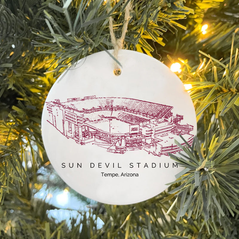 Mountain America Stadium - Arizona State Sun Devils football,College Football Ceramic Christmas Ornament