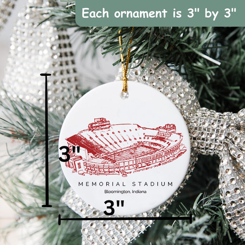 Memorial Stadium (Indiana) - Indiana Hoosiers football,College Football Ceramic Christmas Ornament