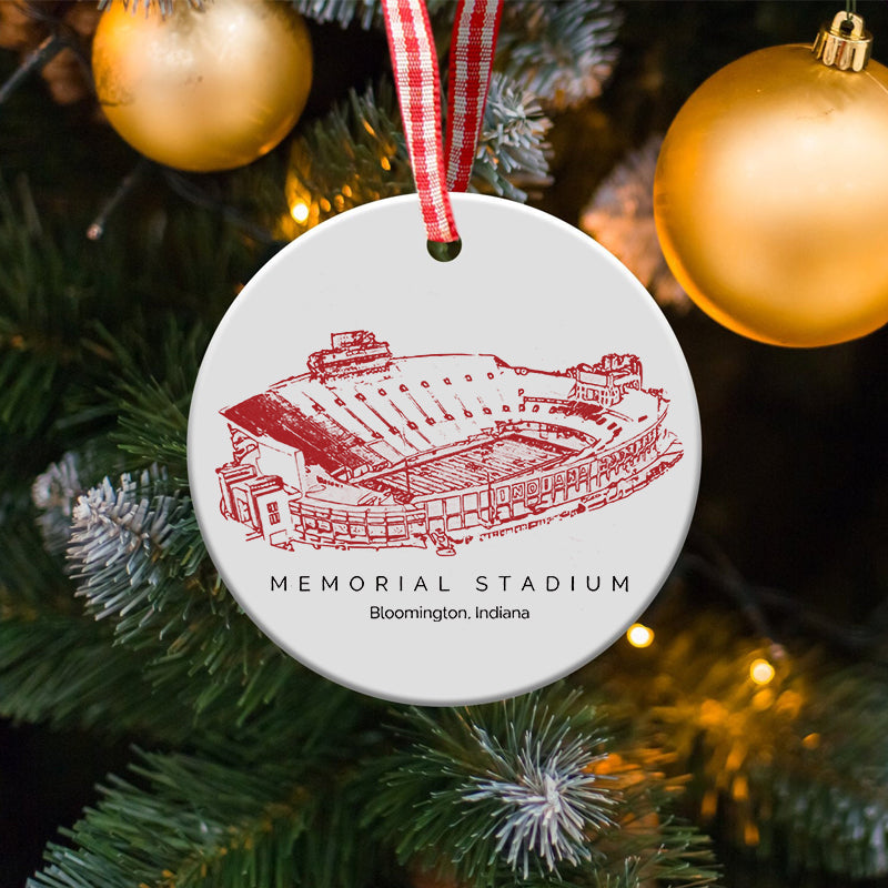 Memorial Stadium (Indiana) - Indiana Hoosiers football,College Football Ceramic Christmas Ornament