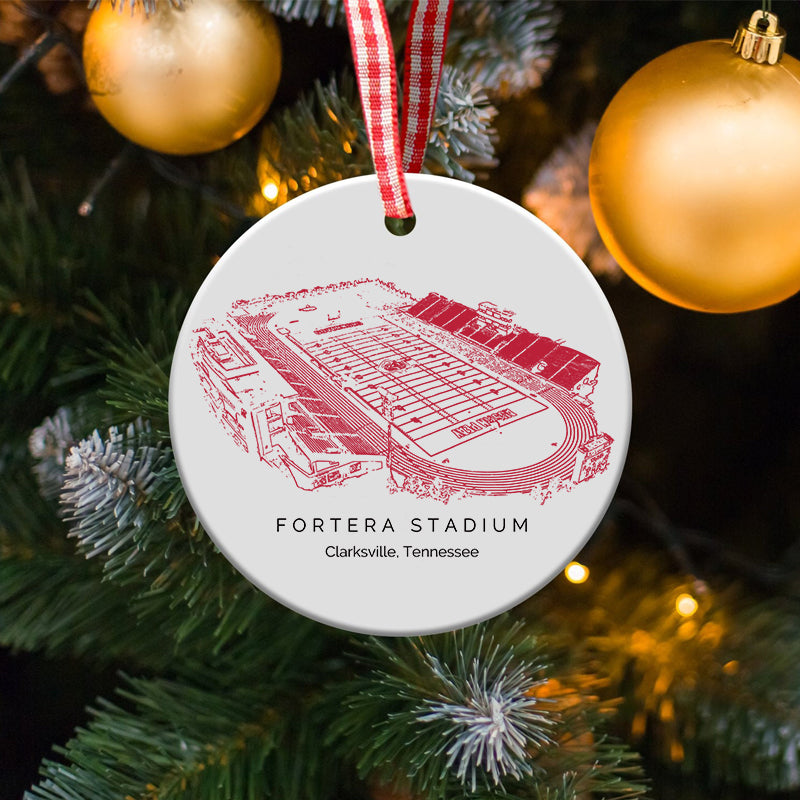Fortera Stadium - Austin Peay Governors football,College Football Ceramic Christmas Ornament
