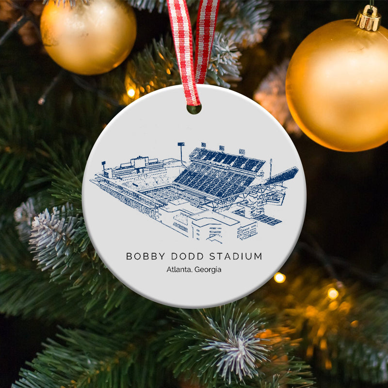 Bobby Dodd Stadium - Georgia Tech Yellow Jackets football,College Football Ceramic Christmas Ornament