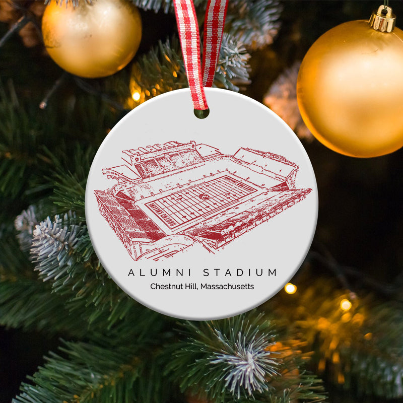 Alumni Stadium - Boston College Eagles football,College Football Ceramic Christmas Ornament