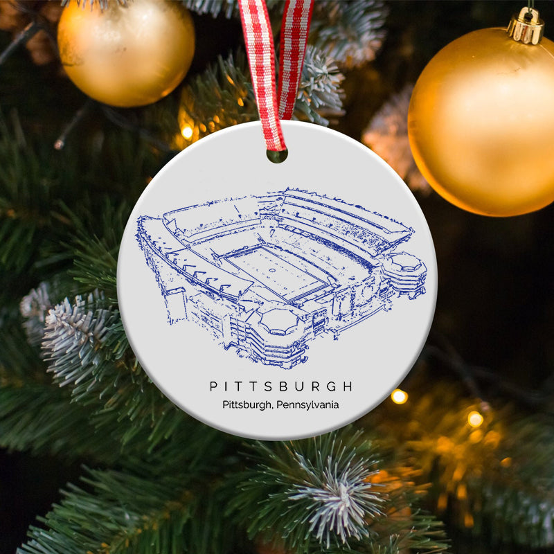 Acrisure Stadium - Pittsburgh Panthers football,College Football Ceramic Christmas Ornament