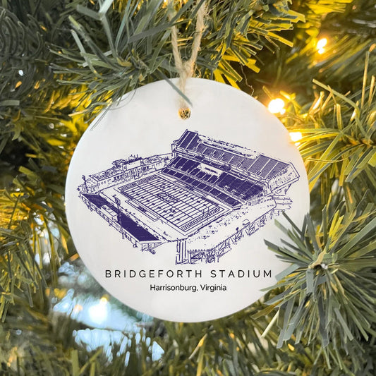 Bridgeforth Stadium - James Madison Dukes football,College Football Ceramic Christmas Ornament