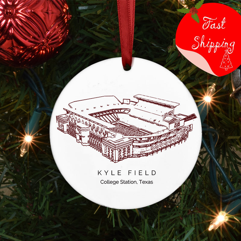 Kyle Field - Texas A&M Aggies football, College Football Ceramic Christmas Ornament