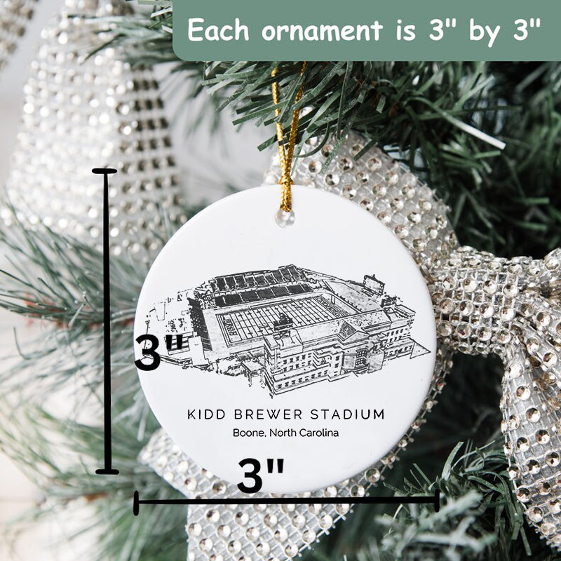 Kidd Brewer Stadium - Appalachian State Mountaineers football,College Football Ceramic Christmas Ornament