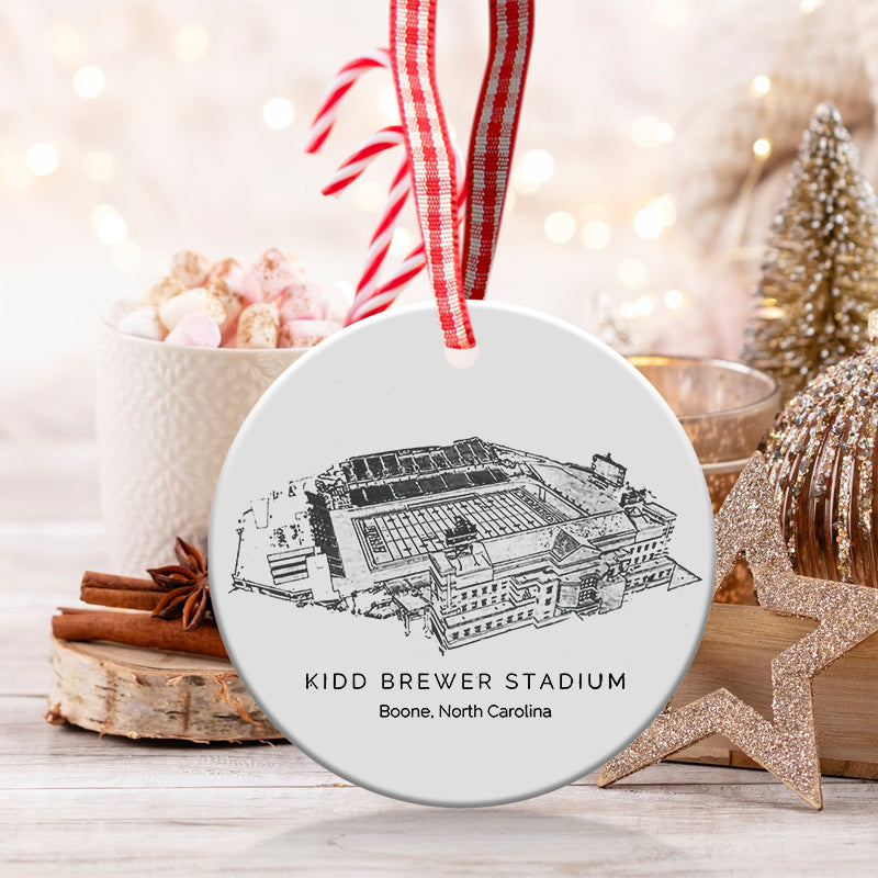 Kidd Brewer Stadium - Appalachian State Mountaineers football,College Football Ceramic Christmas Ornament