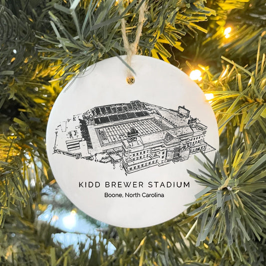 Kidd Brewer Stadium - Appalachian State Mountaineers football,College Football Ceramic Christmas Ornament