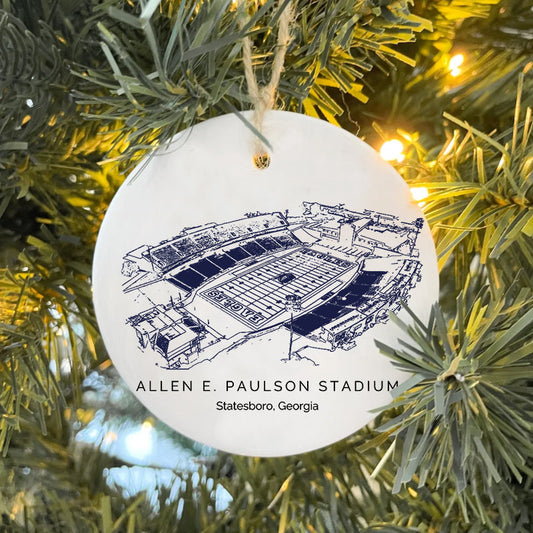 Allen E. Paulson Stadium - Georgia Southern Eagles football,College Football Ceramic Christmas Ornament