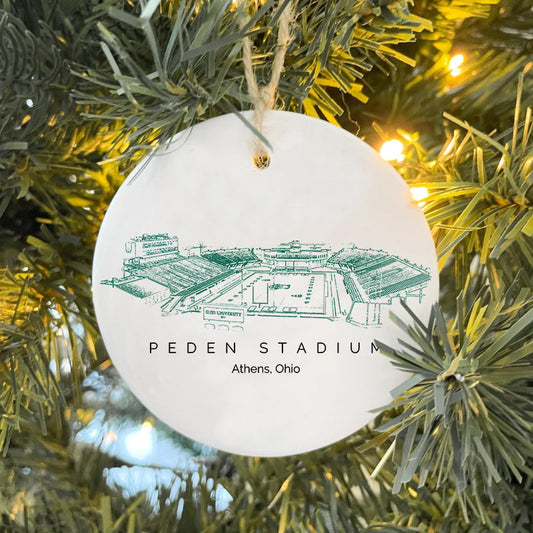 Peden Stadium - Ohio Bobcats football,College Football Ceramic Christmas Ornament