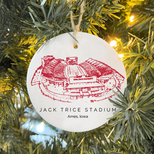 Jack Trice Stadium - Iowa State Cyclones football,College Football Ceramic Christmas Ornament
