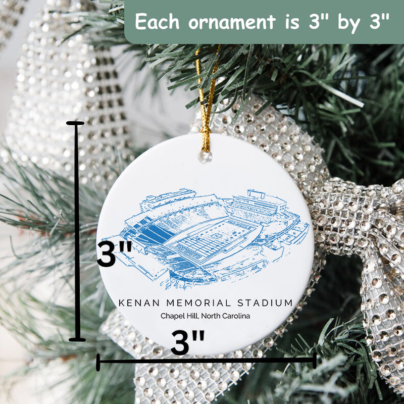 Kenan Memorial Stadium - North Carolina Tar Heels football,College Football Ceramic Christmas Ornament