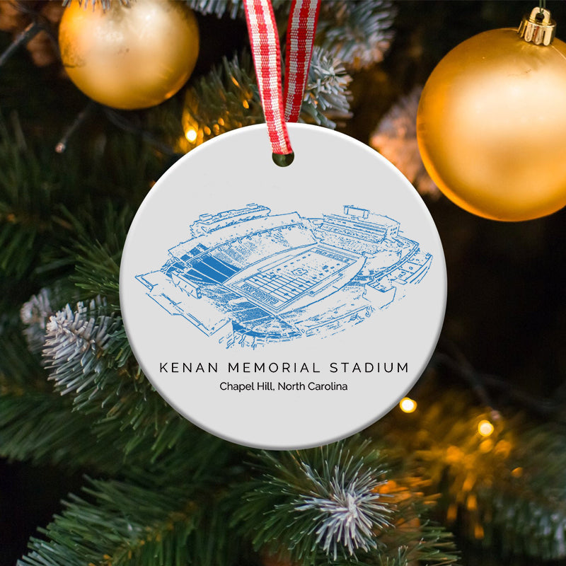 Kenan Memorial Stadium - North Carolina Tar Heels football,College Football Ceramic Christmas Ornament