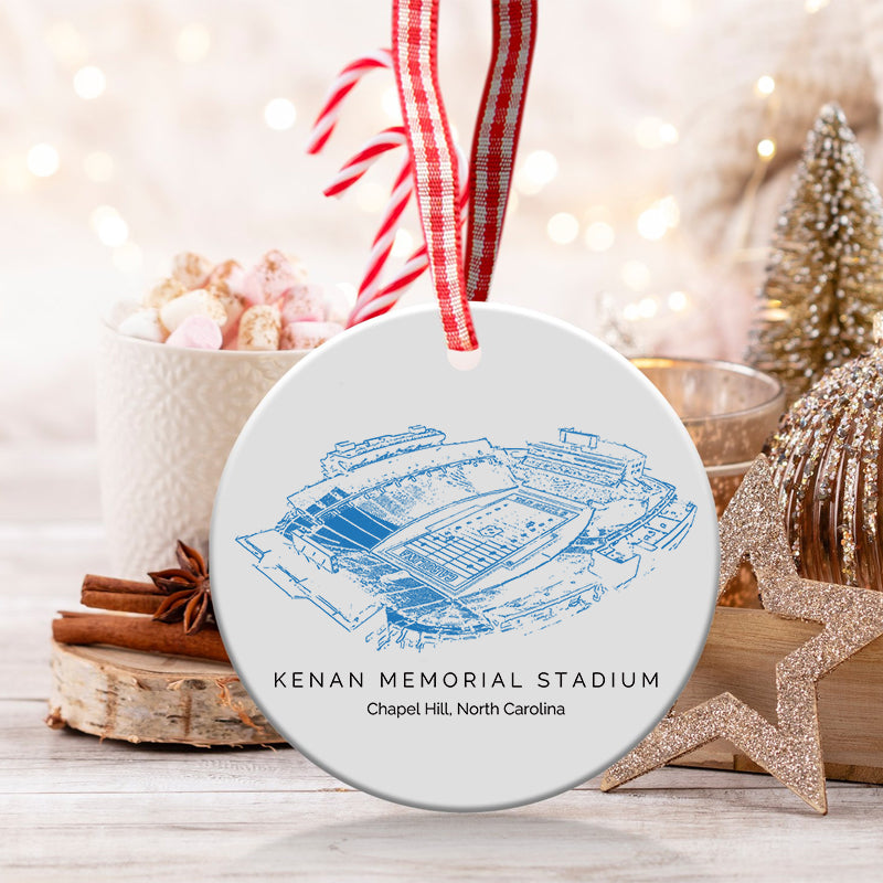 Kenan Memorial Stadium - North Carolina Tar Heels football,College Football Ceramic Christmas Ornament