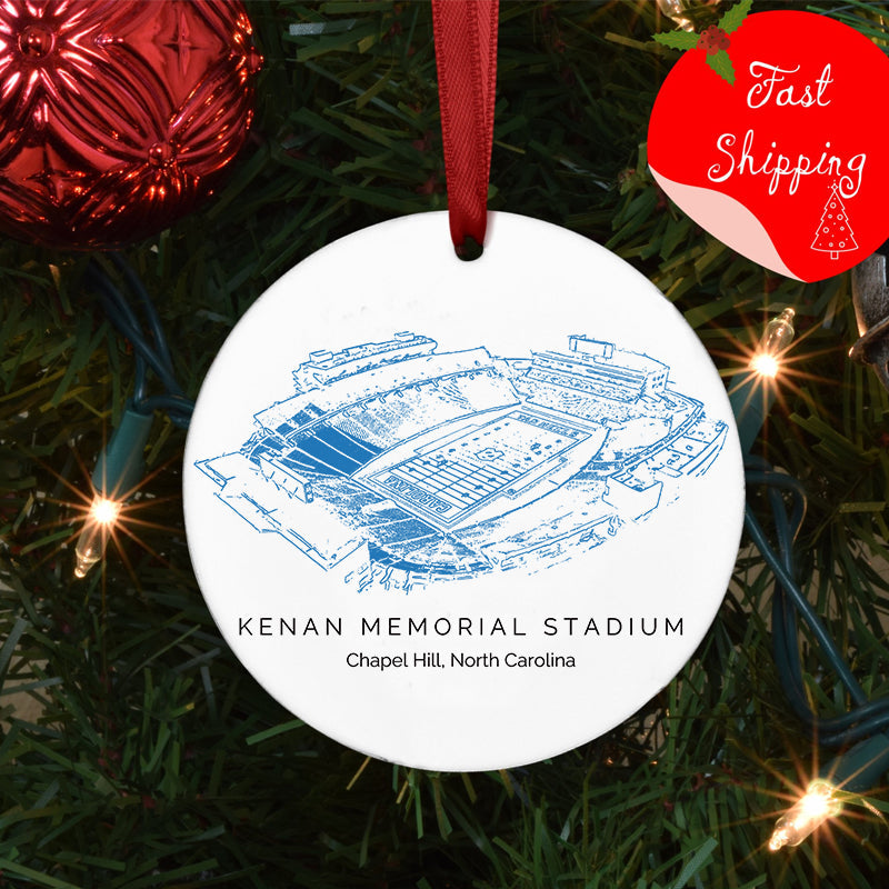Kenan Memorial Stadium - North Carolina Tar Heels football,College Football Ceramic Christmas Ornament