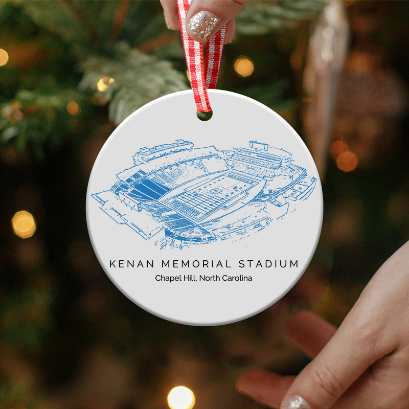Kenan Memorial Stadium - North Carolina Tar Heels football,College Football Ceramic Christmas Ornament
