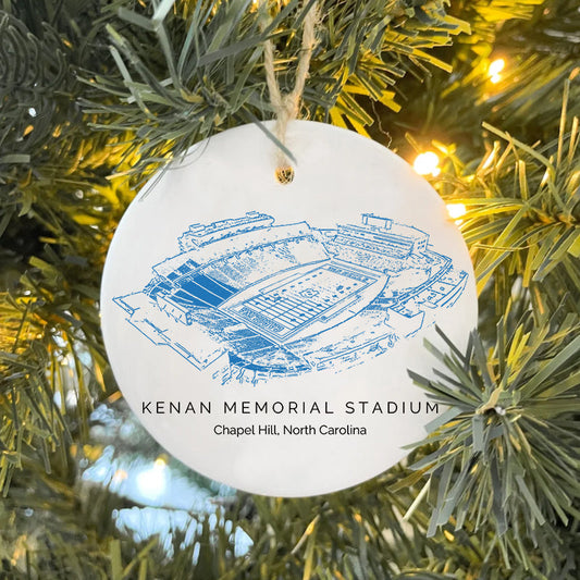 Kenan Memorial Stadium - North Carolina Tar Heels football,College Football Ceramic Christmas Ornament