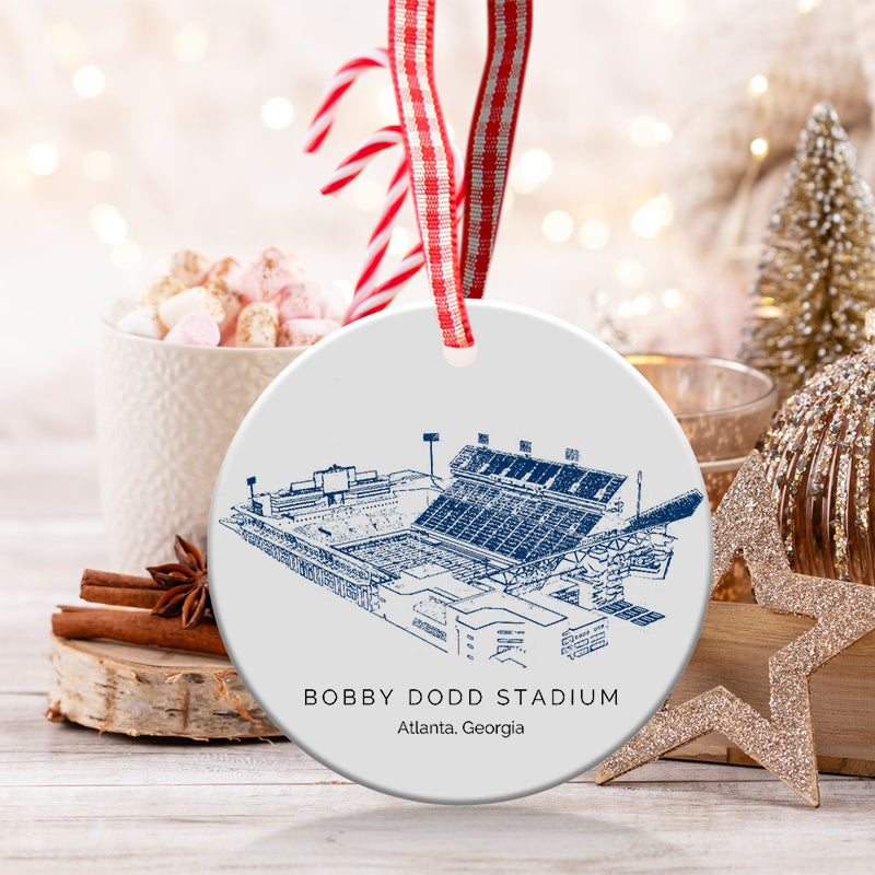 Bobby Dodd Stadium - Georgia Tech Yellow Jackets football,College Football Ceramic Christmas Ornament