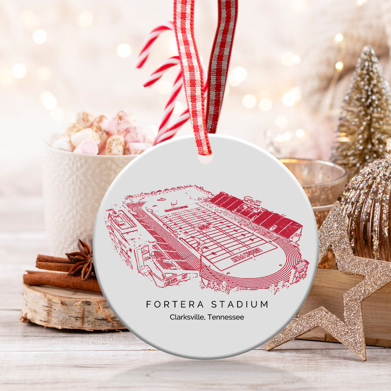 Fortera Stadium - Austin Peay Governors football,College Football Ceramic Christmas Ornament