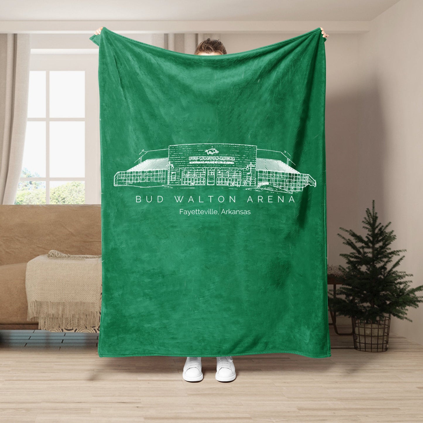 Bud Walton Arena Stadium - Arkansas Razorbacks football,College Football Blanket
