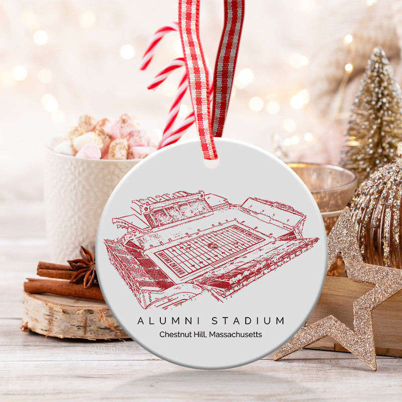 Alumni Stadium - Boston College Eagles football,College Football Ceramic Christmas Ornament