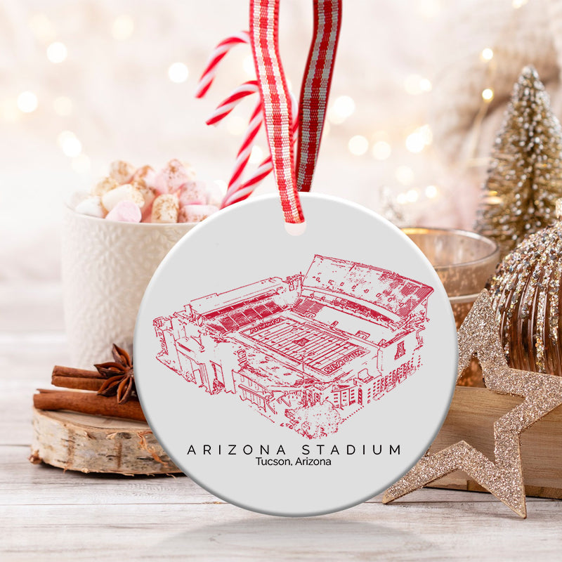 Arizona Stadium - Arizona Wildcats football,College Football Ceramic Christmas Ornament