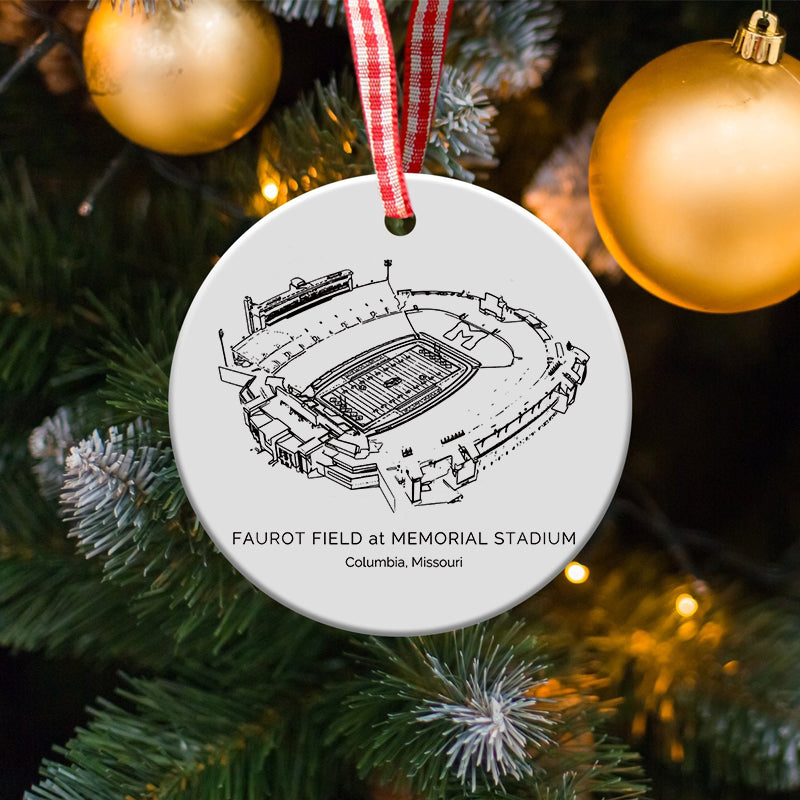 Faurot Field at Memorial Stadium- Missouri Tigers football, College Football Ceramic Christmas Ornament