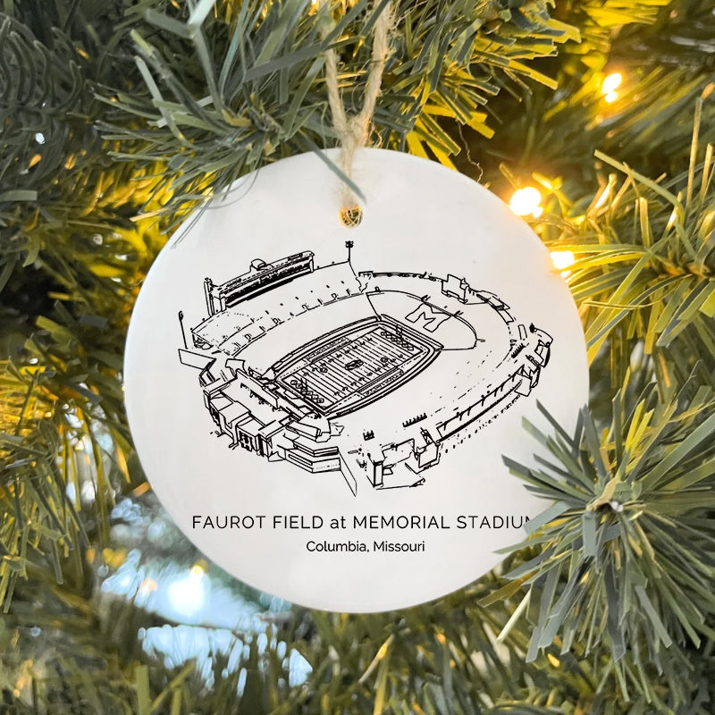Faurot Field at Memorial Stadium- Missouri Tigers football, College Football Ceramic Christmas Ornament