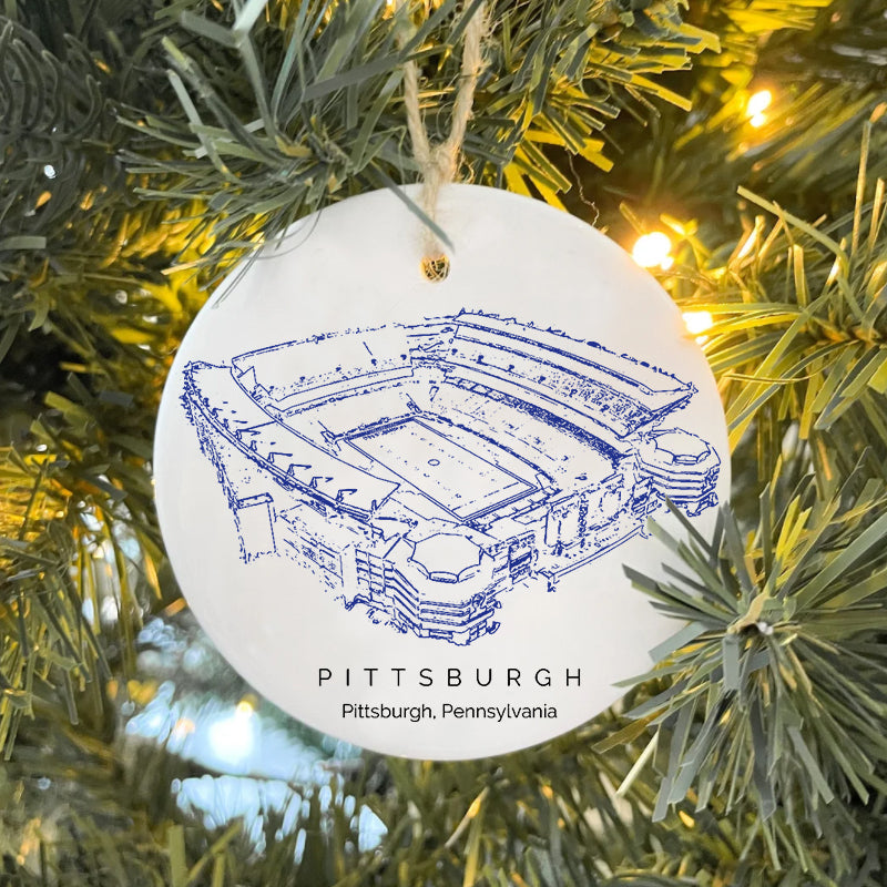 Acrisure Stadium - Pittsburgh Panthers football,College Football Ceramic Christmas Ornament