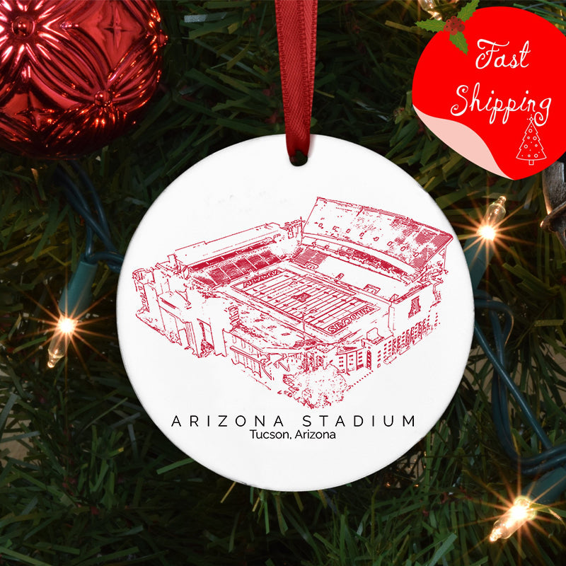 Arizona Stadium - Arizona Wildcats football,College Football Ceramic Christmas Ornament