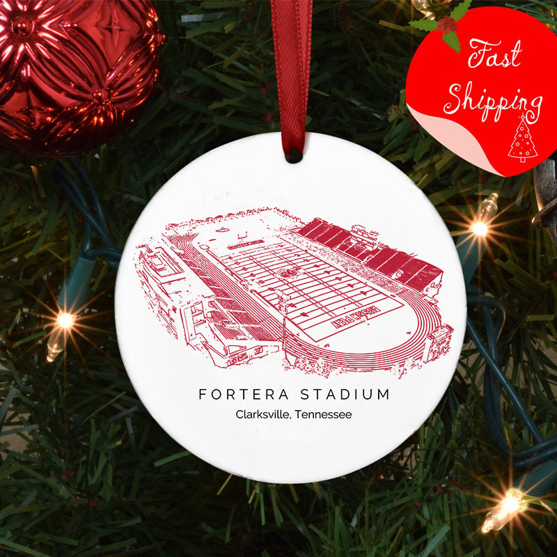 Fortera Stadium - Austin Peay Governors football,College Football Ceramic Christmas Ornament
