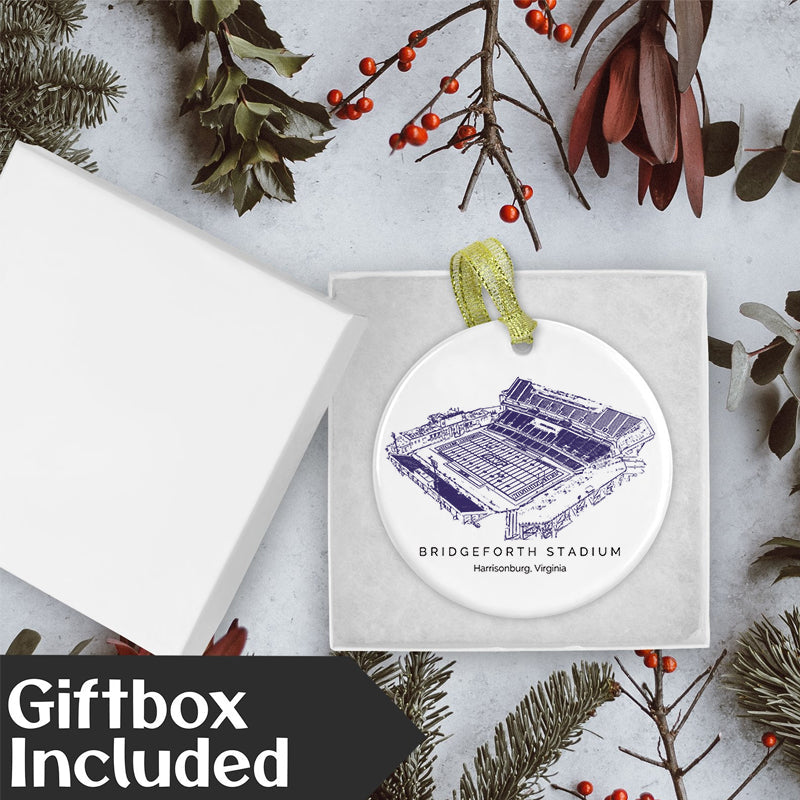 Bridgeforth Stadium - James Madison Dukes football,College Football Ceramic Christmas Ornament