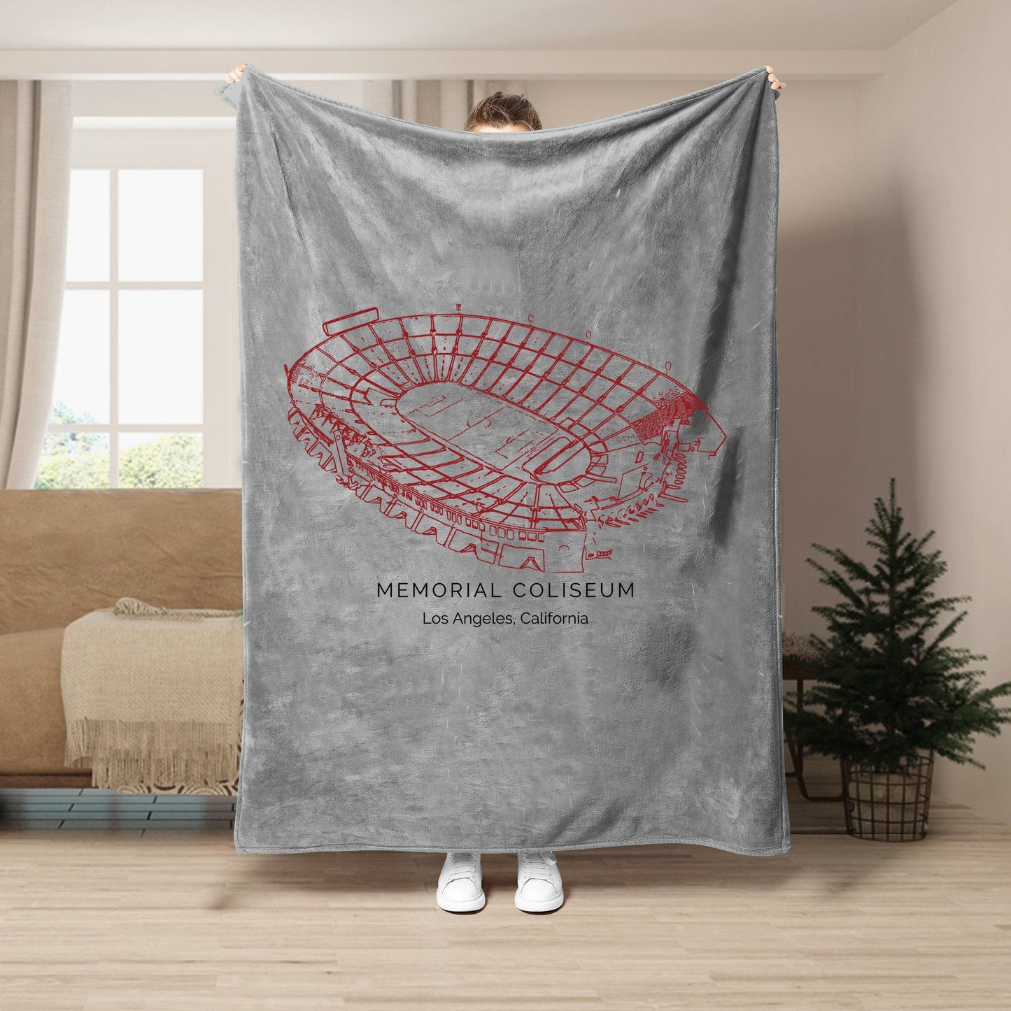 Los Angeles Memorial Coliseum Stadium - USC Trojans football,College Football Blanket