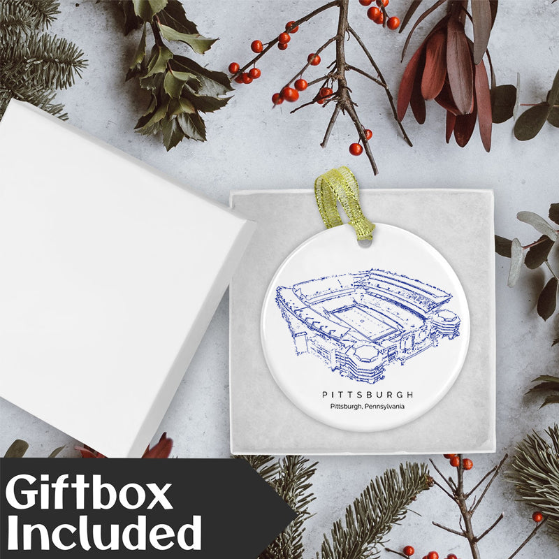 Acrisure Stadium - Pittsburgh Panthers football,College Football Ceramic Christmas Ornament