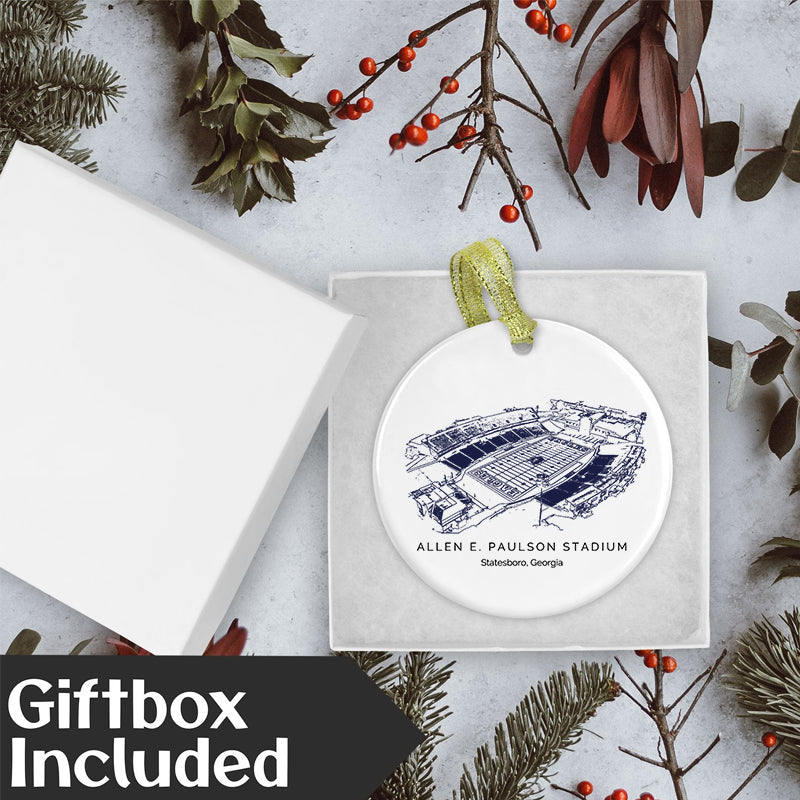 Allen E. Paulson Stadium - Georgia Southern Eagles football,College Football Ceramic Christmas Ornament